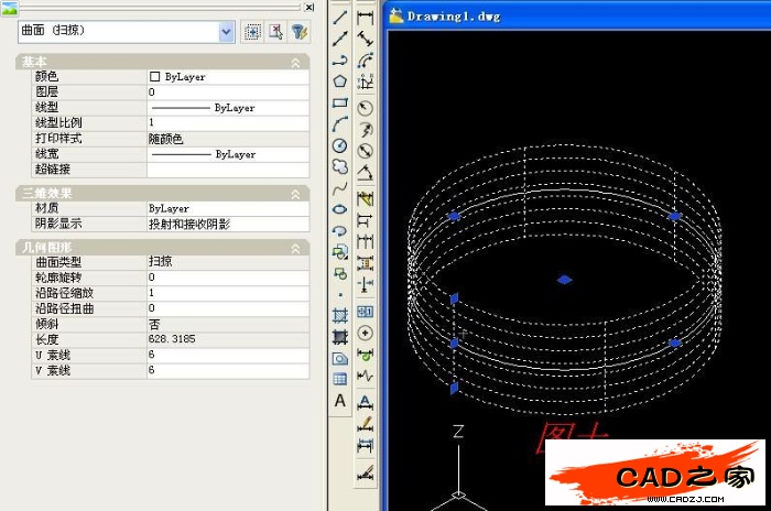 AutoCAD 2008三维教程：环形弹簧及弧线弹簧的几种画法_中国教程网