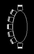 用CAD绘制12人椭圆桌的方法