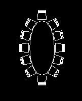用CAD绘制12人椭圆桌的方法