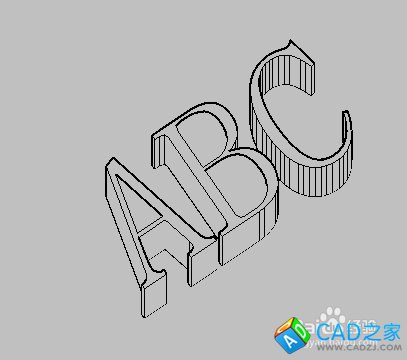 CAD如何会绘制立体文字