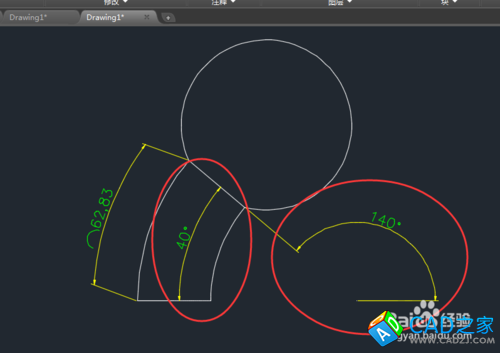 怎样在CAD2015中创建弧长与角度尺寸