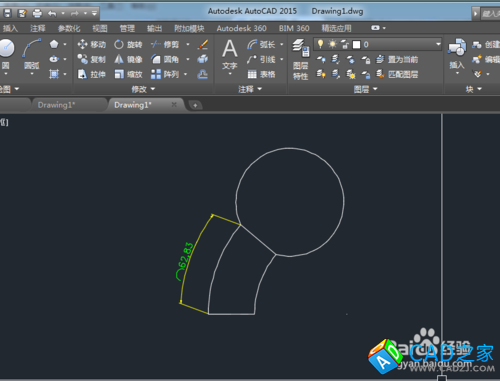 怎样在CAD2015中创建弧长与角度尺寸
